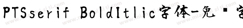PTSserif BoldItlic字体字体转换